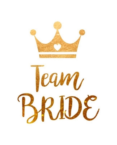 Tattoo 'Team Bride Krone' - goldd - The-Weddingshop