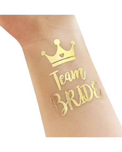 Tatouage 'Team Bride Couronne' - or
