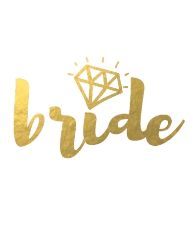 Tattoo 'Bride Diamond' - gold - The-Weddingshop
