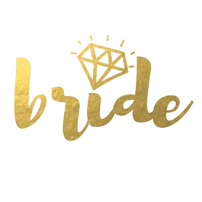 Tattoo 'Bride Diamond' - gold - The-Weddingshop