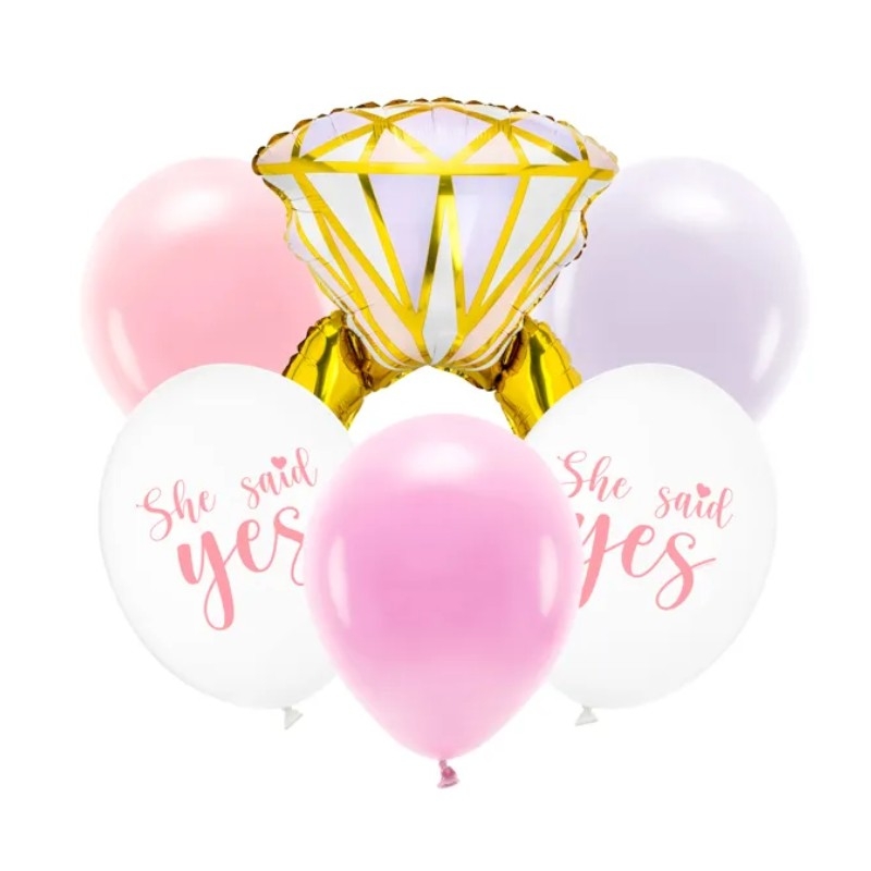 Polterabend - Ballon-Set 'She said yes' - The-Weddingshop