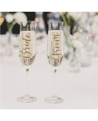 Glasdekoration 'Bride & Groom' - Gold