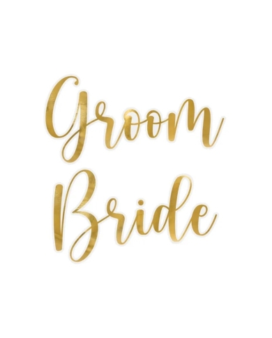 Glasdekoration 'Bride & Groom' - Gold
