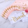 Schärpen 'Braut'- Set (10 Stück) - Roségold
