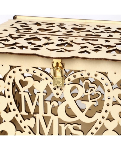 Briefbox 'Mr & Mrs' - Holz - The-Weddingshop