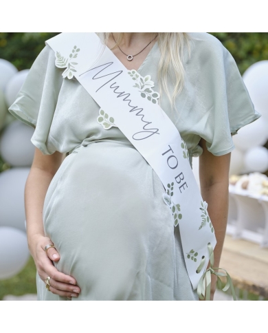 Babyparty - Schärpe 'Mummy to be' - Botanical - The-Weddingshop