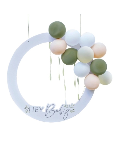 Babyparty - Fotorahmen mit Ballons 'Hey Baby' - The-Weddingshop