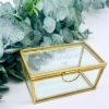 Personalisierte Ringbox aus Glas 'Mr & Mrs'