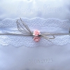 Personalisiertes Ringkissen 'Spitze mit Rosen'