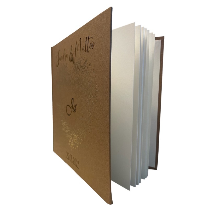 Livre d’or personnalisé 'Coeur d'or' - The-Weddingshop