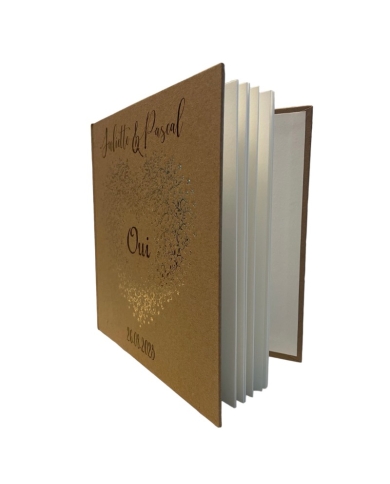 Gästebuch personalisiert - 'Goldenes Herz' - The-Weddingshop