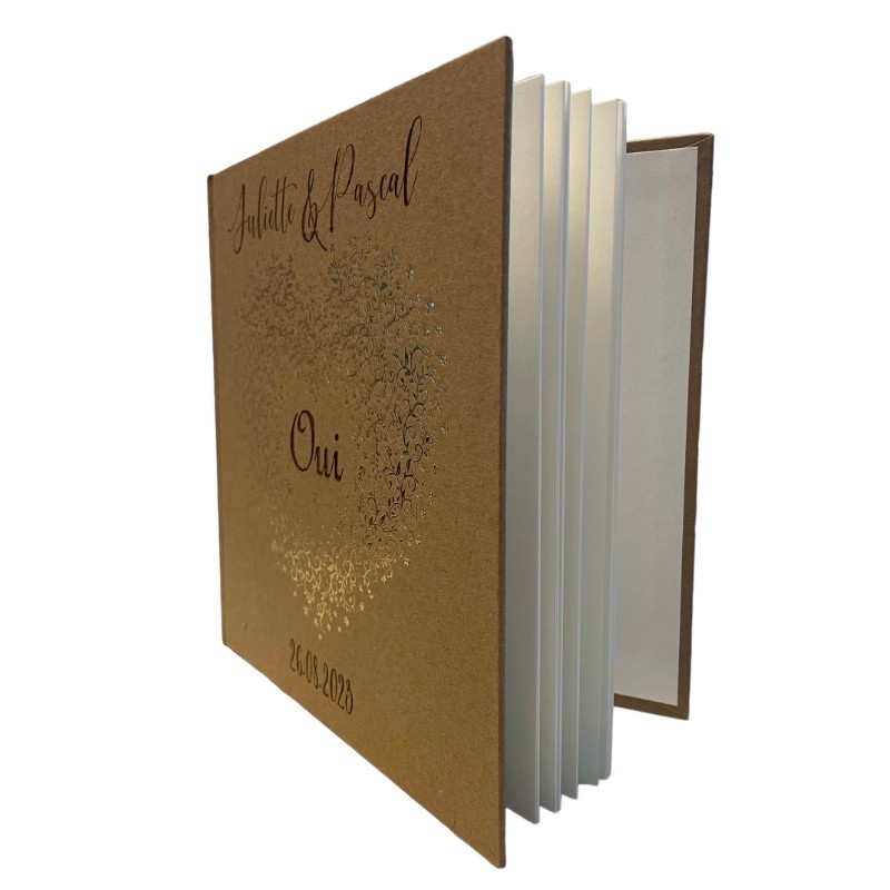 Gästebuch personalisiert - 'Goldenes Herz' - The-Weddingshop