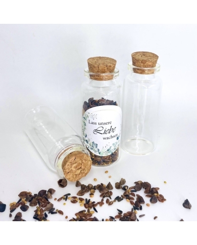 Aufkleber 'Lass unsere Liebe wachsen' - Eucalyptus - The-Weddingshop