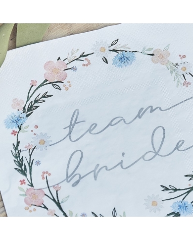 Serviettes à pois Team Bride