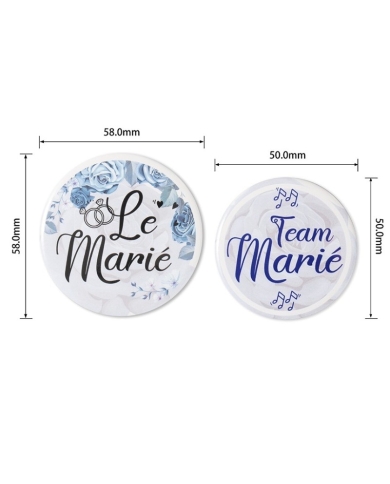 Button-Set 'Team Marié'
