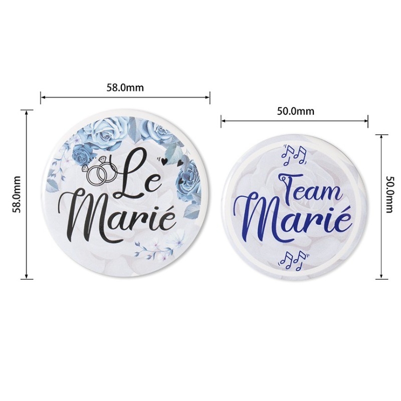 Badge-Kit 'Team Marié' - The-Weddingshop