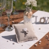 Coussin d'alliance 'Coeur' en coton