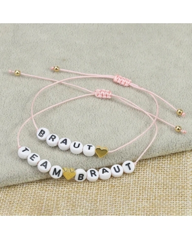 Armbänder-Set 'Team Braut'- schwarz