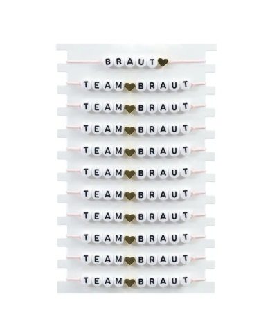 Armbänder-Set 'Team Braut'- schwarz