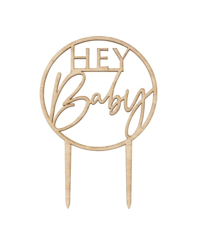 Cake Topper 'Hey Baby' - bois