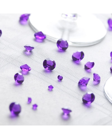 Les cristaux de diamant - violet (100g) - The-Weddingshop