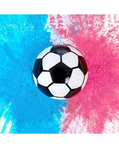 Gender Reveal Fussball mit Pulver