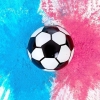 Gender Reveal Fussball mit Pulver
