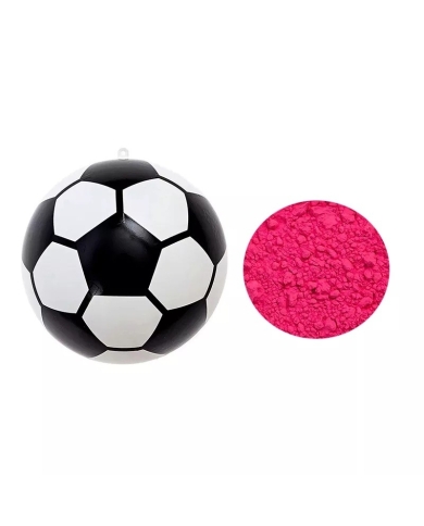 Gender Reveal Fussball mit Pulver