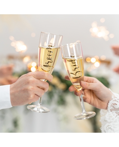 Glasdekoration 'Bride & Groom' - Gold