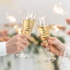 Décoration en verre 'Bride & Groom' - Or - The-Weddingshop