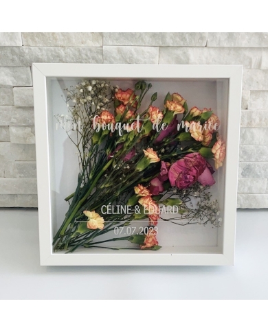 Bilderrahmen 'mon bouquet de mariée' personalisiert