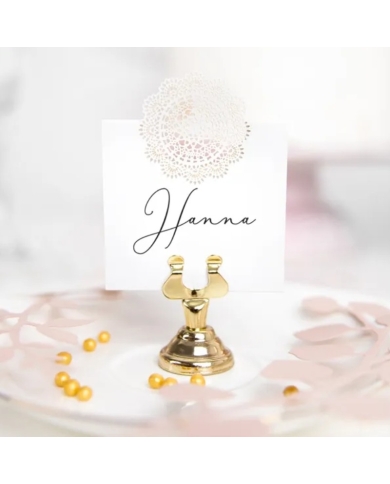 Titulaire de la carte de table - or