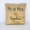 Personalisiertes Ringkissen Jute 'Mr & Mrs'