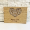 Livre d'or personnalisé bois 'Coeurs'
