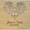 Gästebuch personalisiert Holz 'Herzen'