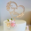 Cake Topper ‚Herz’ personalisiert - Holz