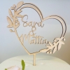 Cake Topper ‚Coeur’ personnalisé - bois
