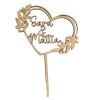 Cake Topper ‚Coeur’ personnalisé - bois