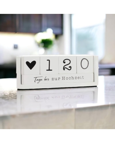 Calendrier à rebours en cubes de bois (allemand)