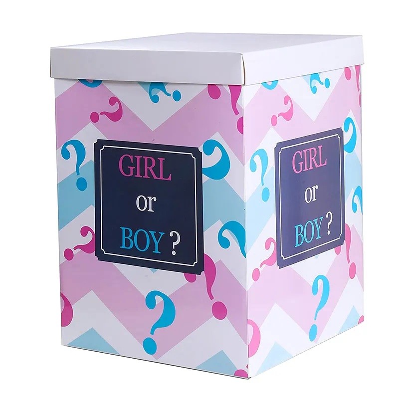 Babyparty -Ballonbox 'Girl or Boy' inkl. Luftballons - The-Weddingshop