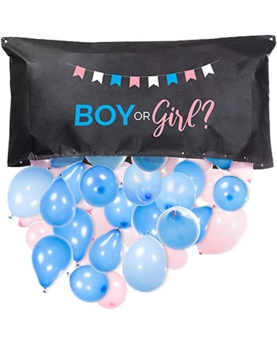 Sac à ballons avec ballons 'Boy or Girl' - The-Weddingshop
