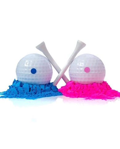 Gender Reveal Golfball mit Pulver