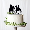 Cake Topper 'Cowboy couple de mariés'
