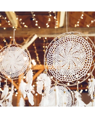 Hochzeitsdekoration - Traumfänger mit Federn - The-Weddingshop