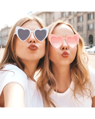 Sonnenbrillen-Set 'Herz Rosa' (6 Stück)