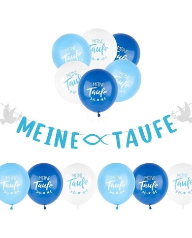 Deko Set 'Meine Taufe' - blau
