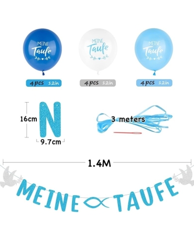 Deko Set 'Meine Taufe' - blau