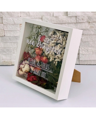 Cadre photo personnalisé 'bouquet de mariée'