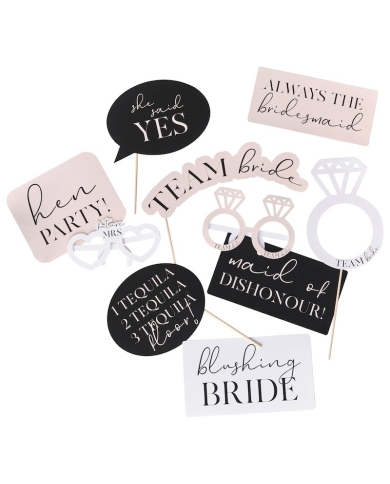 Polterabend - Photo Booth-Set 'She said yes' - The-Weddingshop