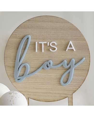 Cake Topper 'It's a Boy' - bois